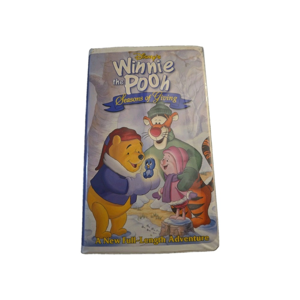 Vintage VHS Tape in Case Winnie the Pooh Seasons of Giving VG